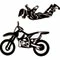 Attack Graphics Rider Decals No Hands 3.75" X 4.3" Black