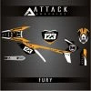 Attack Graphics Custom Fury Complete Bike Graphics Kit -Factory Effex Sales att 22 cus fur cmp bik gra kit 2069720001