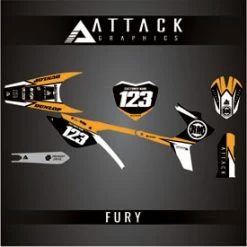 Attack Graphics Custom Fury Complete Bike Graphics Kit