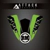Attack Graphics Renegade Front Fender Decal -Factory Effex Sales att 22 ren fro fen dec grn 2071230001
