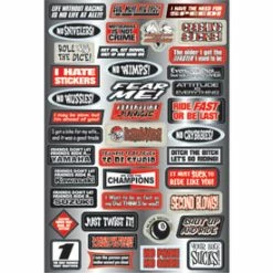 Factory Effex Sponsor Sticker Kit Fun Phrases